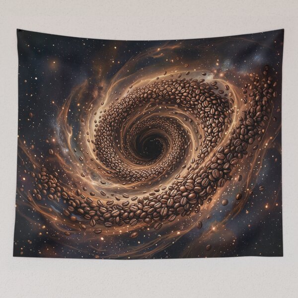Item preview, Cosmic Caffeine Swirl - Coffee Black Hole Spiral Art designed and sold by Marcu Ioachim.