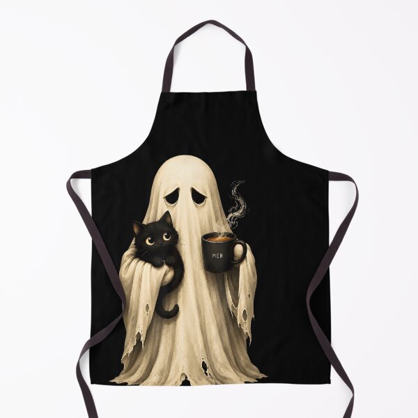 Item preview, Meh Ghost Cute Black Cat Coffee Halloween designed and sold by cruddenstroud23.