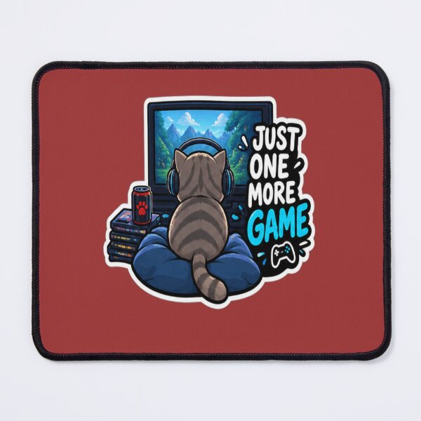 Item preview, Just One More Game Gamer Cat designed and sold by Artbysarmina.
