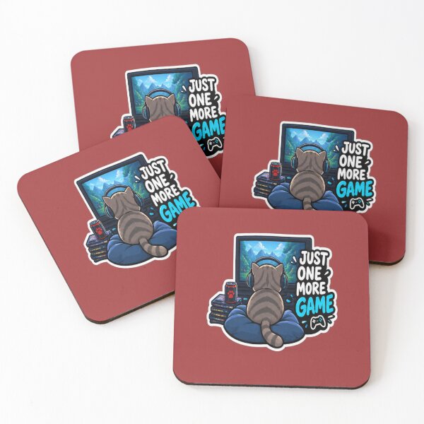 Item preview, Just One More Game Gamer Cat designed and sold by Artbysarmina.