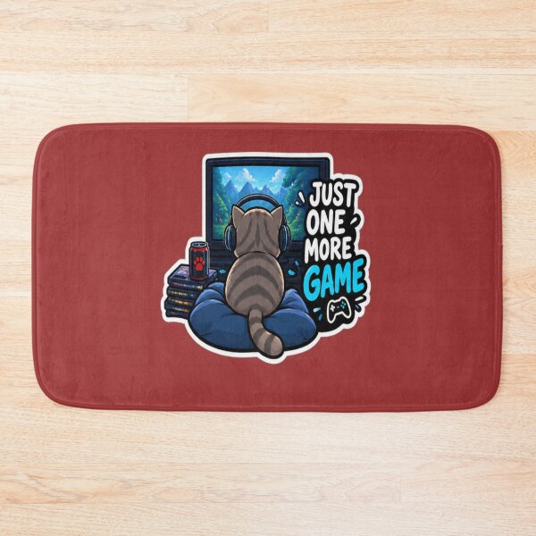 Item preview, Just One More Game Gamer Cat designed and sold by Artbysarmina.