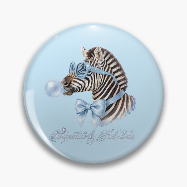 Item preview, Stripesitively Fabulous Blue Zebra - Cute Coquette Zebra designed and sold by Vibe-Vary.