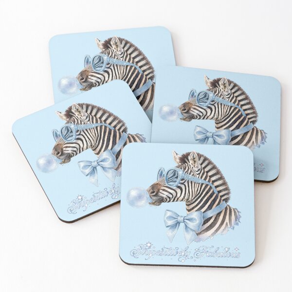 Item preview, Stripesitively Fabulous Blue Zebra - Cute Coquette Zebra designed and sold by Vibe-Vary.