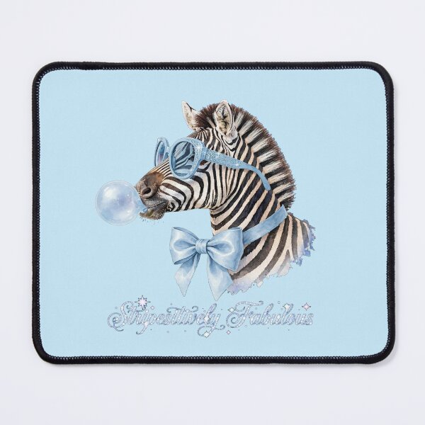 Item preview, Stripesitively Fabulous Blue Zebra - Cute Coquette Zebra designed and sold by Vibe-Vary.