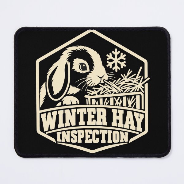 Item preview, Winter Hay Inspection House Rabbit Humor designed and sold by DreamLayerStudio.