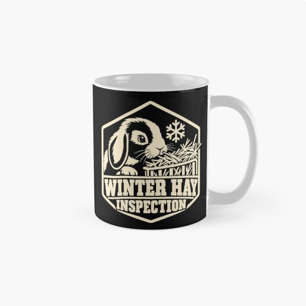 Item preview, Winter Hay Inspection House Rabbit Humor designed and sold by DreamLayerStudio.
