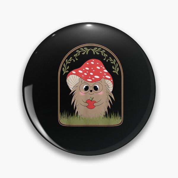 Item preview, Cute Mushroom Hedgehog Holding Apple designed and sold by WilfRedokry-21.
