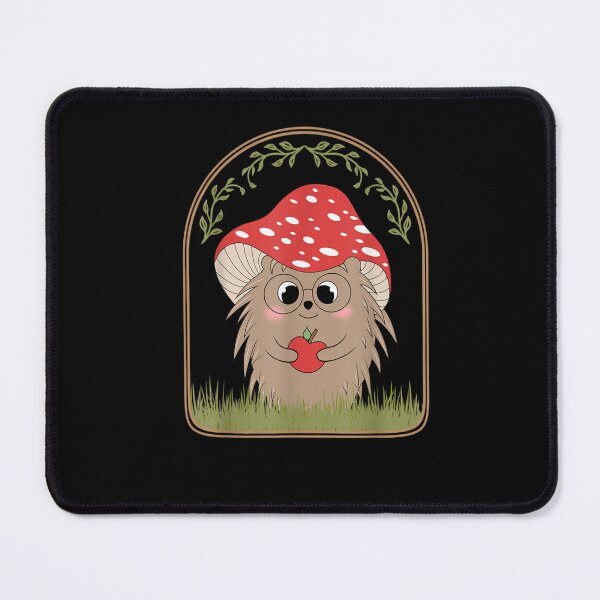 Item preview, Cute Mushroom Hedgehog Holding Apple designed and sold by WilfRedokry-21.