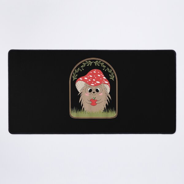 Item preview, Cute Mushroom Hedgehog Holding Apple designed and sold by WilfRedokry-21.