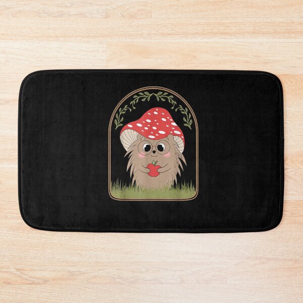 Item preview, Cute Mushroom Hedgehog Holding Apple designed and sold by WilfRedokry-21.