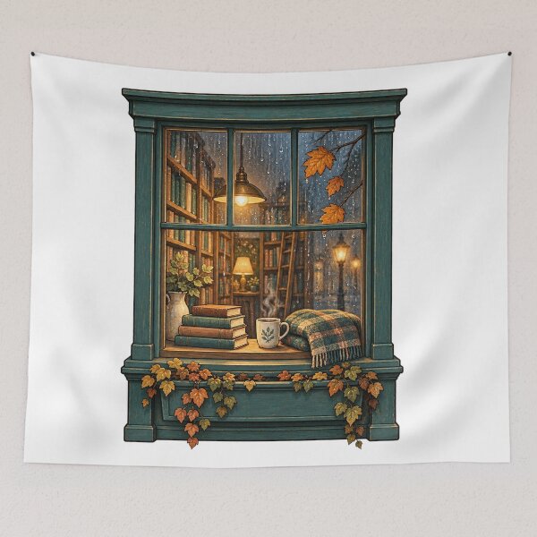 Item preview, Rainy Bookshop Window designed and sold by SAS-Designer.