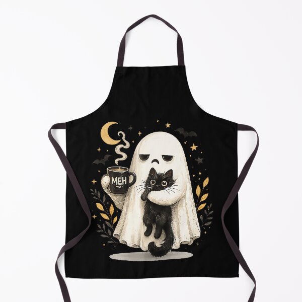 Item preview, Meh Ghost Cat Black Cat Coffee Halloween designed and sold by jerrimisty889.