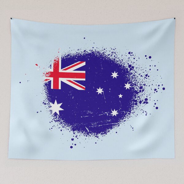 Item preview, Australia Flag Spray Paint Splatter Style designed and sold by DelfDesign.
