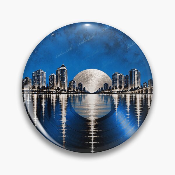 Item preview, Sarasota Florida in Blue and Silver - Endless Vinyl  designed and sold by LuluLeb.