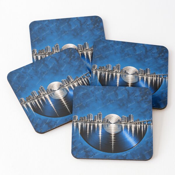 Item preview, Sarasota Florida in Blue and Silver - Endless Vinyl  designed and sold by LuluLeb.
