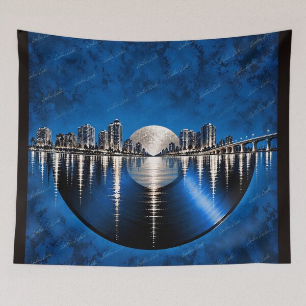 Item preview, Sarasota Florida in Blue and Silver - Endless Vinyl  designed and sold by LuluLeb.