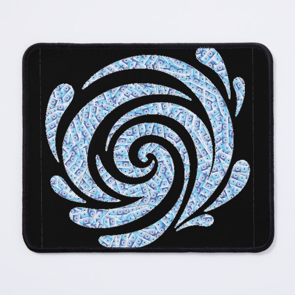 Item preview, Blue Floral Mosaic Spiral – Whimsical Swirl Pattern - Product 0004 designed and sold by simplycolours.