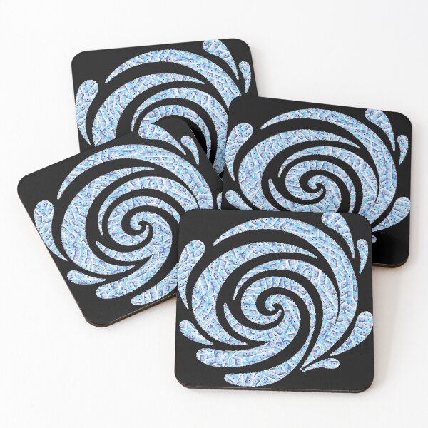 Item preview, Blue Floral Mosaic Spiral – Whimsical Swirl Pattern - Product 0004 designed and sold by simplycolours.