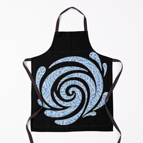 Item preview, Blue Floral Mosaic Spiral – Whimsical Swirl Pattern - Product 0004 designed and sold by simplycolours.