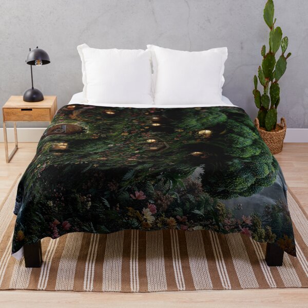 Item preview, Whimsical Broccoli Cottage - Fairytale Forest Art designed and sold by Vhelir-Art.