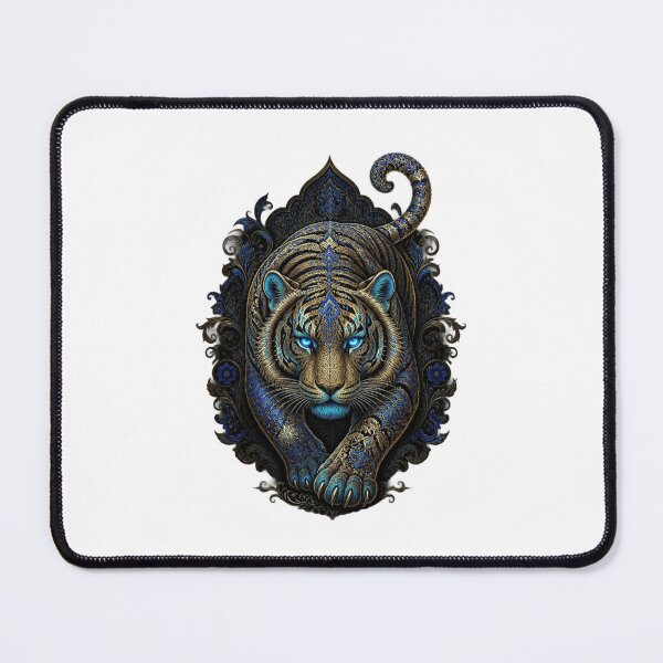 Item preview, ArtOrnamentalBlueGoldTiger designed and sold by Artrendzs.
