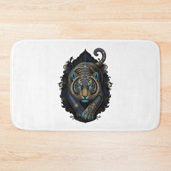 Item preview, ArtOrnamentalBlueGoldTiger designed and sold by Artrendzs.