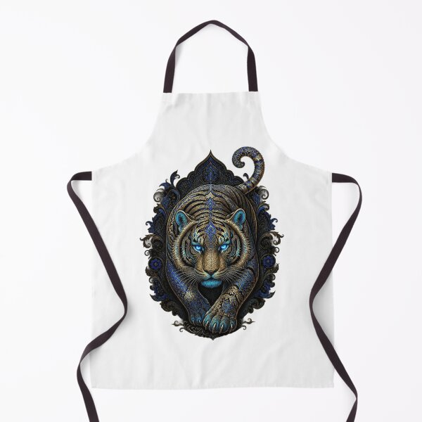 Item preview, ArtOrnamentalBlueGoldTiger designed and sold by Artrendzs.
