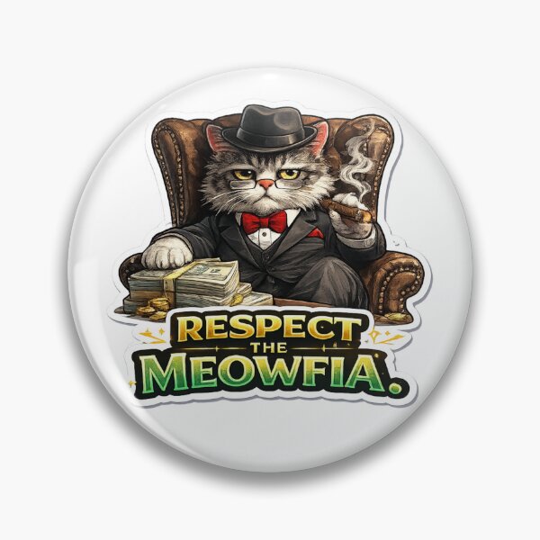 Item preview, Respect The Meowfia Mob Boss Cat designed and sold by UvooArt.