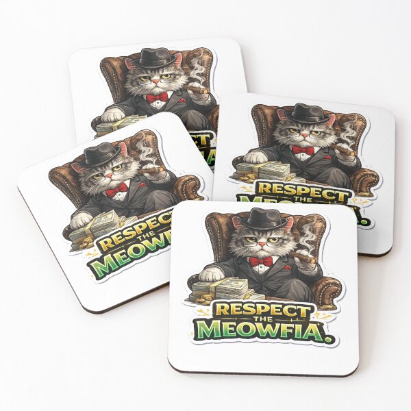 Item preview, Respect The Meowfia Mob Boss Cat designed and sold by UvooArt.