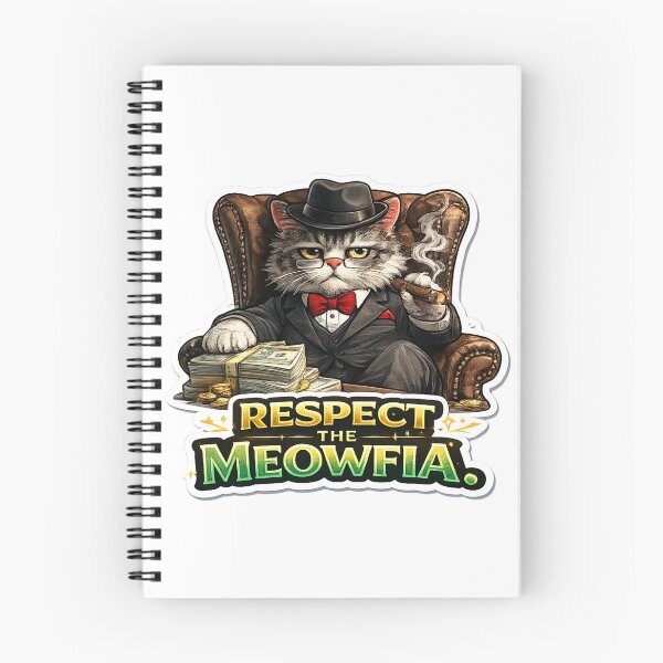 Item preview, Respect The Meowfia Mob Boss Cat designed and sold by UvooArt.