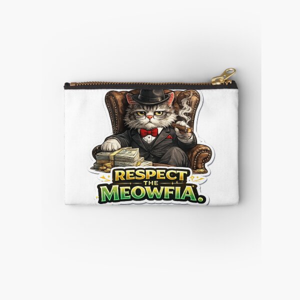 Item preview, Respect The Meowfia Mob Boss Cat designed and sold by UvooArt.