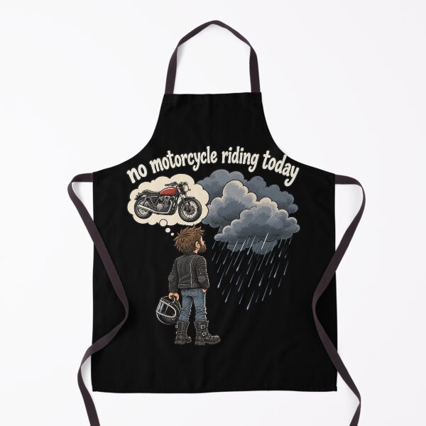 Item preview, No Motorcycle Riding Today Rainy Day Sad Biker Humor designed and sold by yassin-stags.