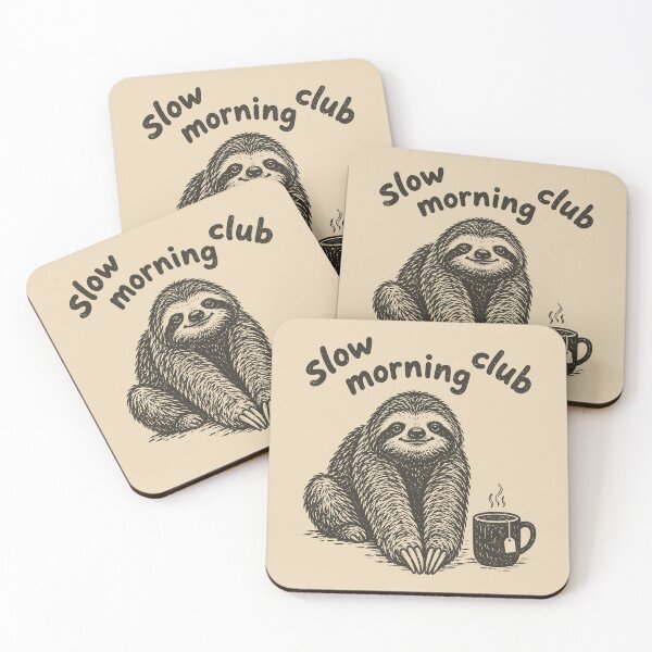 Item preview, Slow Morning Club Funny Sloth Meme Caffeine designed and sold by Y-Vibes.