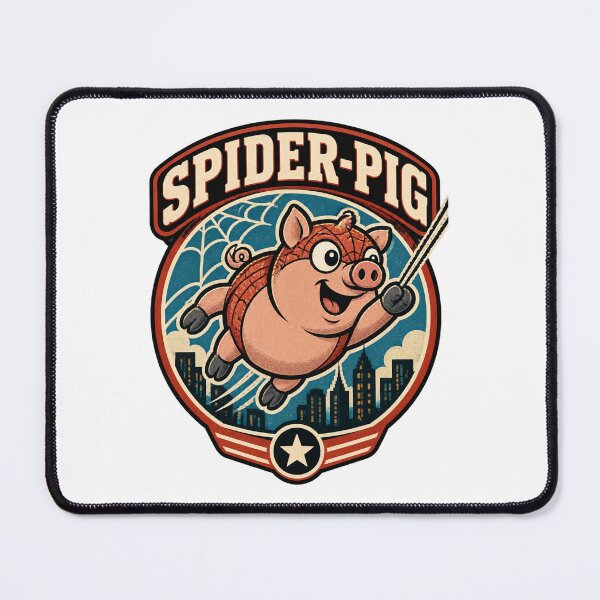 Item preview, Funny Spider Pig Inspired Cartoon Character Design designed and sold by fred2266.
