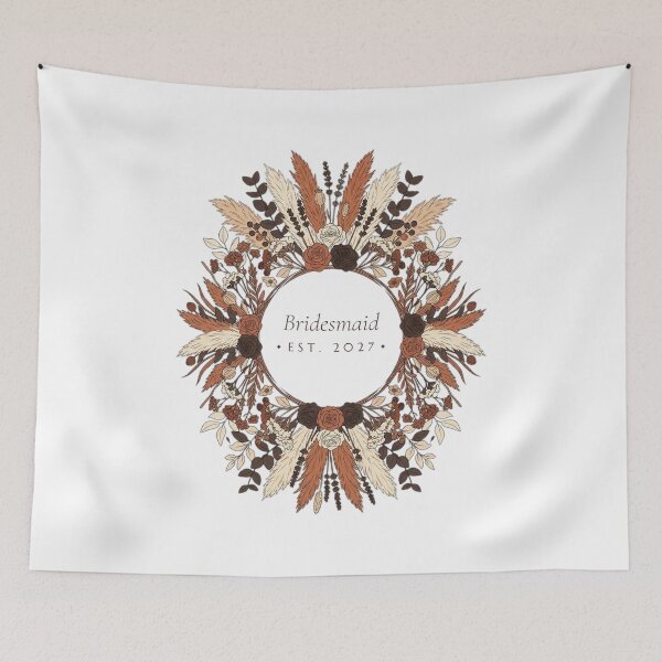Item preview, Bridesmaid Est. 2027 Floral Wedding Party Shirt designed and sold by Aura Edit.