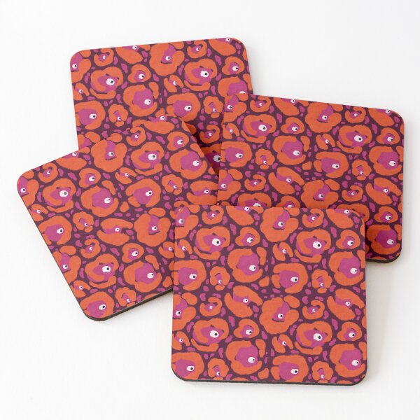 Item preview, Orange Spooky Halloween Leopard Print Side Eye designed and sold by inkcapillo .