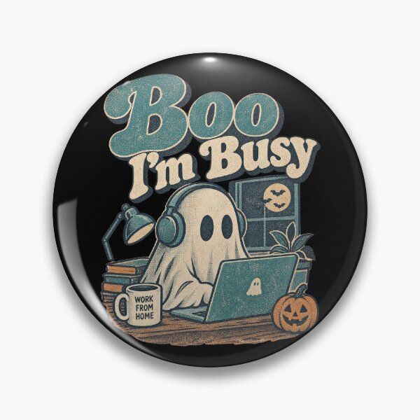 Item preview, Boo Im Busy Phantom Laptop Headphones Remote Work Funss designed and sold by yassin-stags.