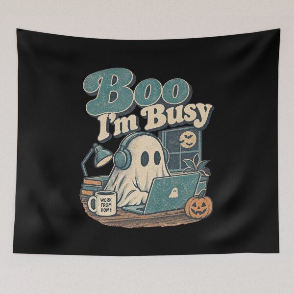 Item preview, Boo Im Busy Phantom Laptop Headphones Remote Work Funss designed and sold by yassin-stags.
