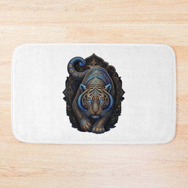 Item preview, ArtOrnamentalBlueGoldTiger designed and sold by Artrendzs.