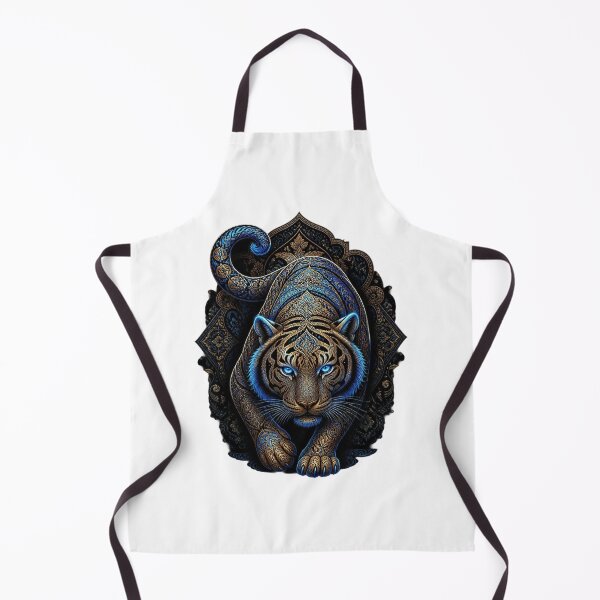 Item preview, ArtOrnamentalBlueGoldTiger designed and sold by Artrendzs.