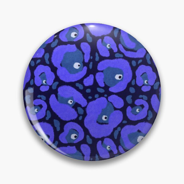 Item preview, Blue Spooky Halloween Leopard Print Side Eye designed and sold by inkcapillo .