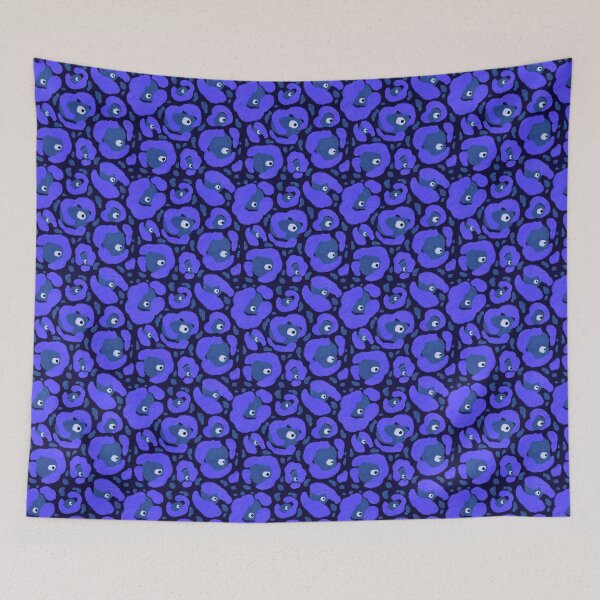 Item preview, Blue Spooky Halloween Leopard Print Side Eye designed and sold by inkcapillo .