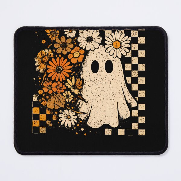 Item preview, Retro Floral Ghost Checkered Autumn Halloween designed and sold by cruddenstroud23.