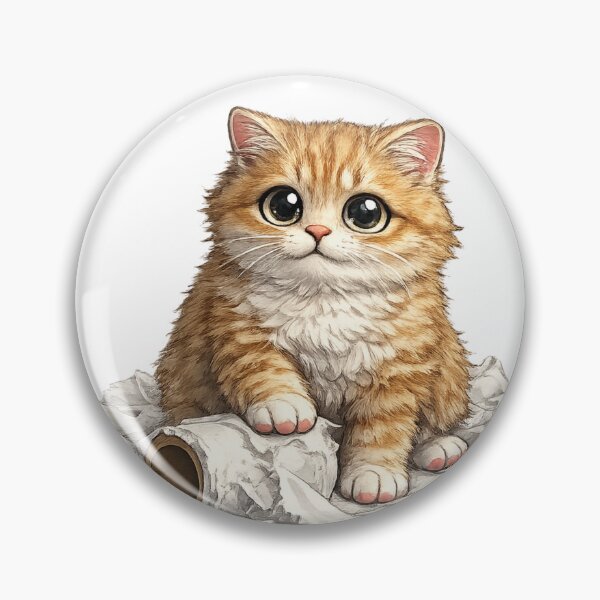 Item preview, Innocent Kitten With Torn Toilet Paper designed and sold by UvooArt.