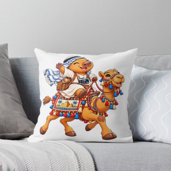 Item preview, Cute Egypt Capybara – Camel Ride Desert Travel Adventure designed and sold by CapybaraTravels.