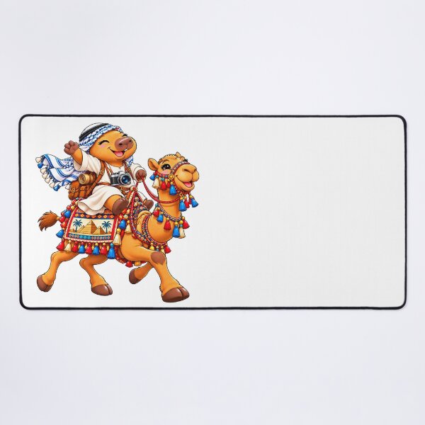 Item preview, Cute Egypt Capybara – Camel Ride Desert Travel Adventure designed and sold by CapybaraTravels.