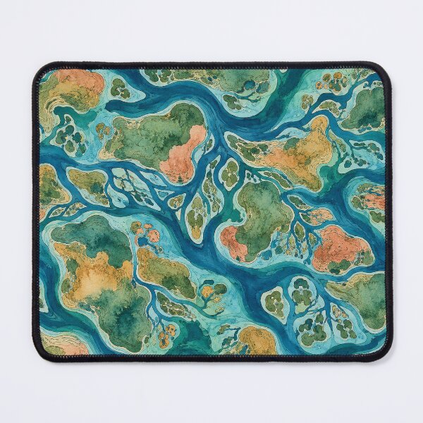 Item preview, Imaginary River Delta Watercolor Pattern designed and sold by frumixart.