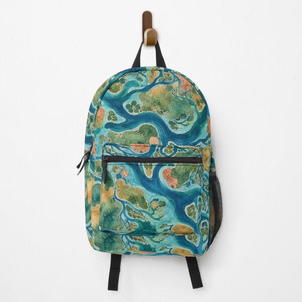 Item preview, Imaginary River Delta Watercolor Pattern designed and sold by frumixart.