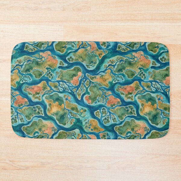 Item preview, Imaginary River Delta Watercolor Pattern designed and sold by frumixart.