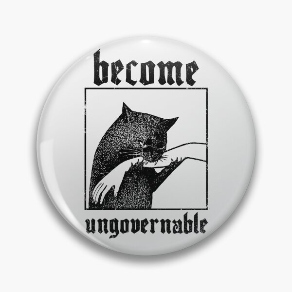 Item preview, Become Ungovernable Funny Graphic Feral Cat Biting Hand designed and sold by Darkifun.